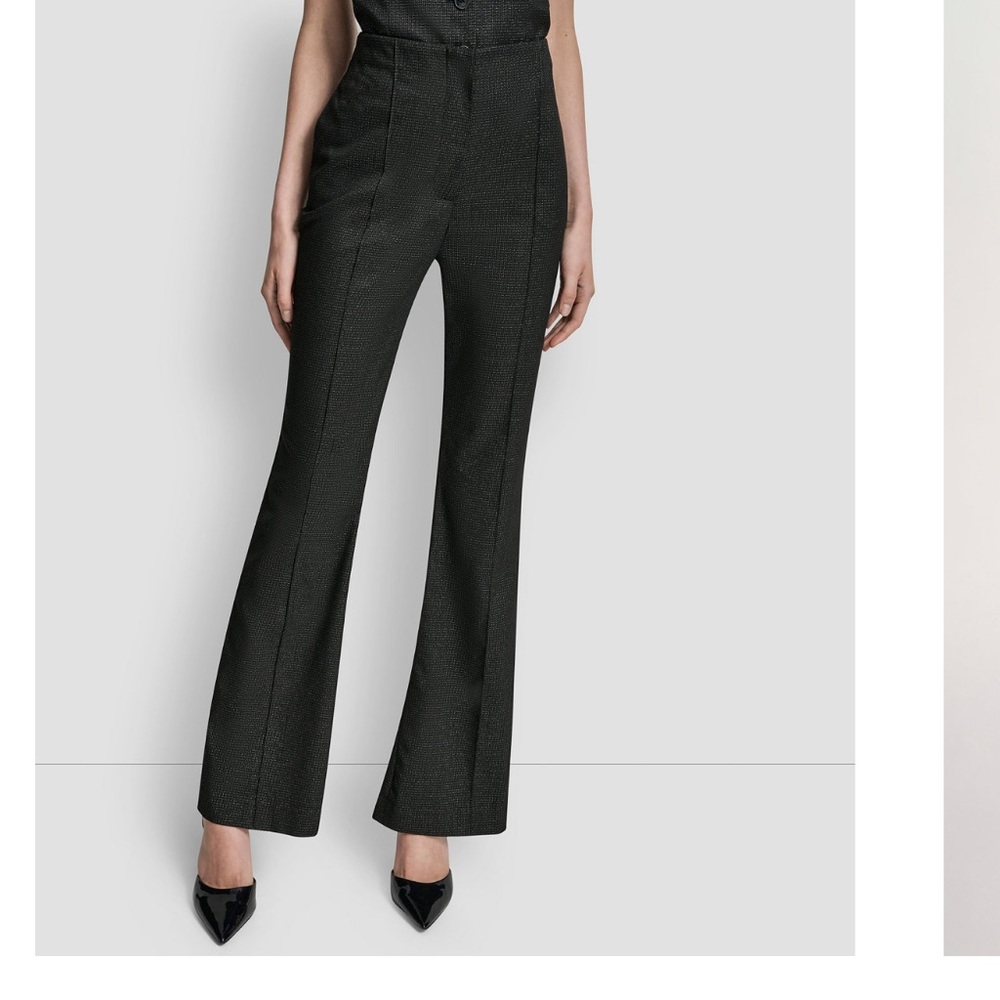 NWT DKNY Black Tailored Flared Dress Pants Sz 2, XS, Small
